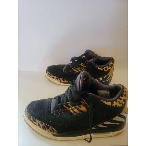 Nike Air Jordan Retro 3s Men\'s Black Animal Instinct Lace-Up Sneakers Size 10.5 main image 7
